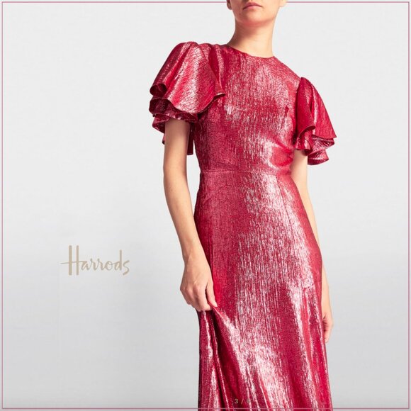 The Vampire’s Wife $4990 Light Sleeper Gown in Metallic Ruby - Picture 7 of 14